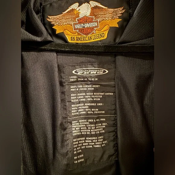 Harley Davidson FXRG Leather Jacket - Picture 4 of 6